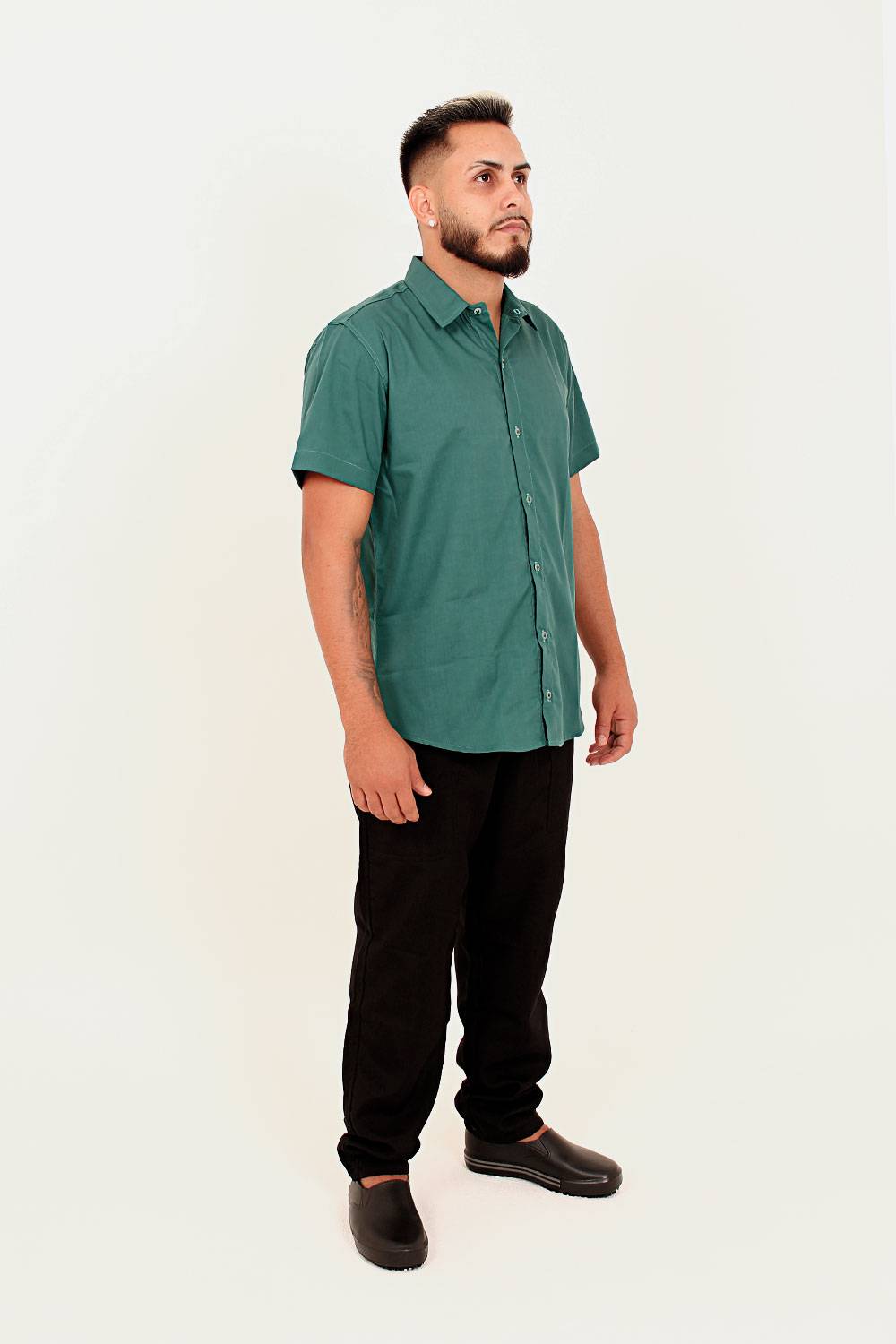 camisa-social-manga-curta-verde